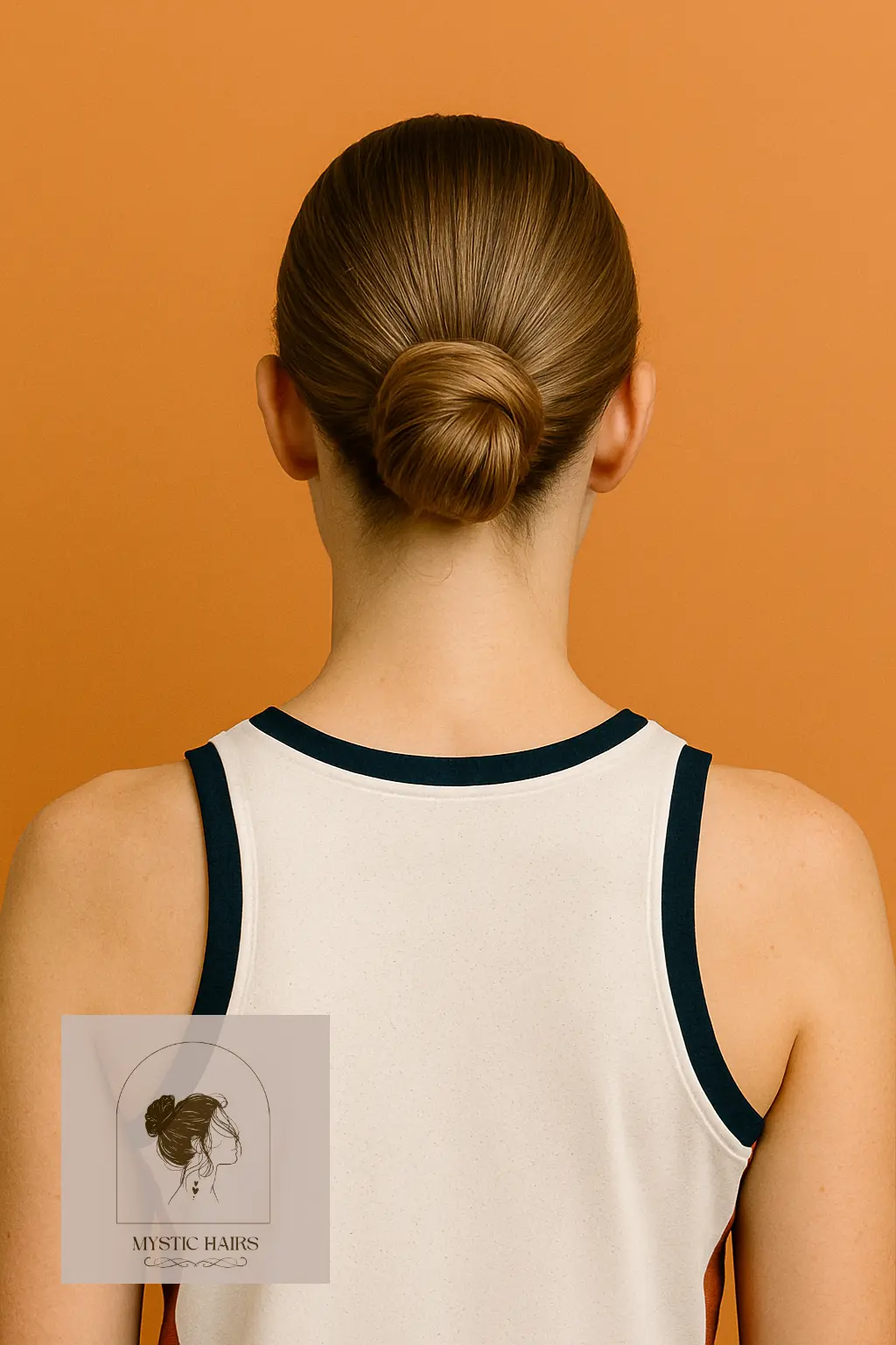 Sleek Low Bun with Center Part