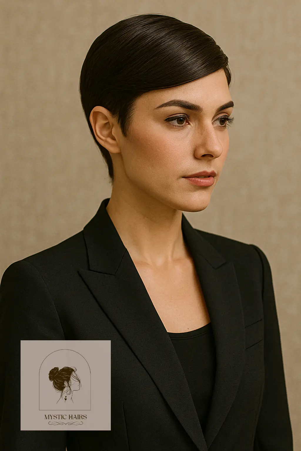 Sleek Side-Parted Pixie