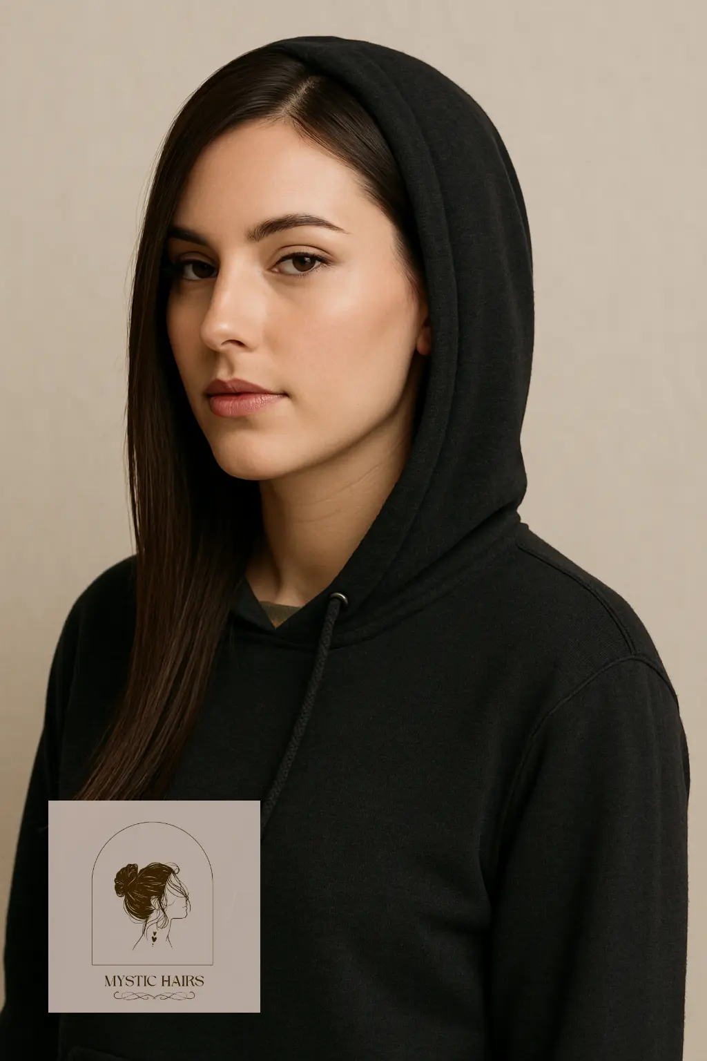 Sleek Straight Hair with Side Part