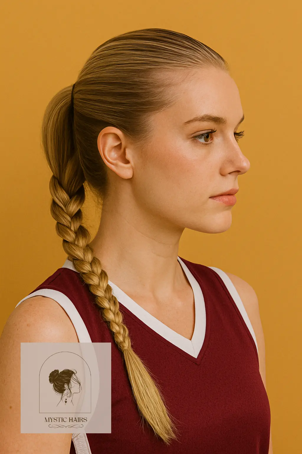 Slicked-Back Ponytail with Braided Base
