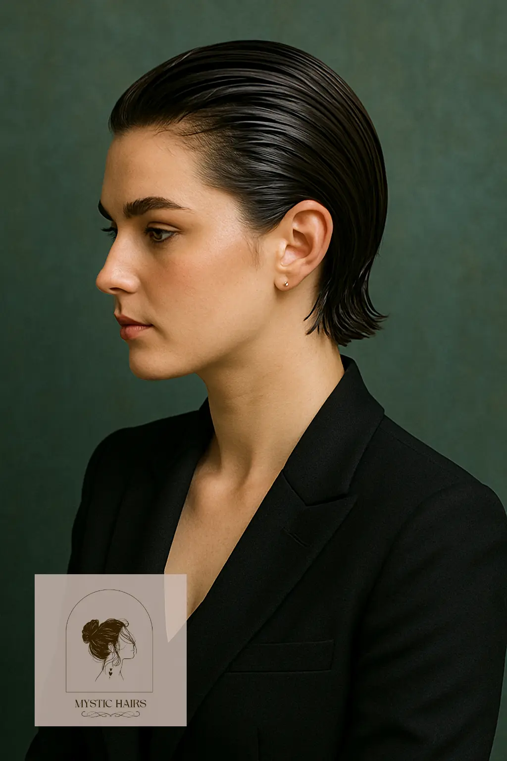 Slicked-Back Wet Look