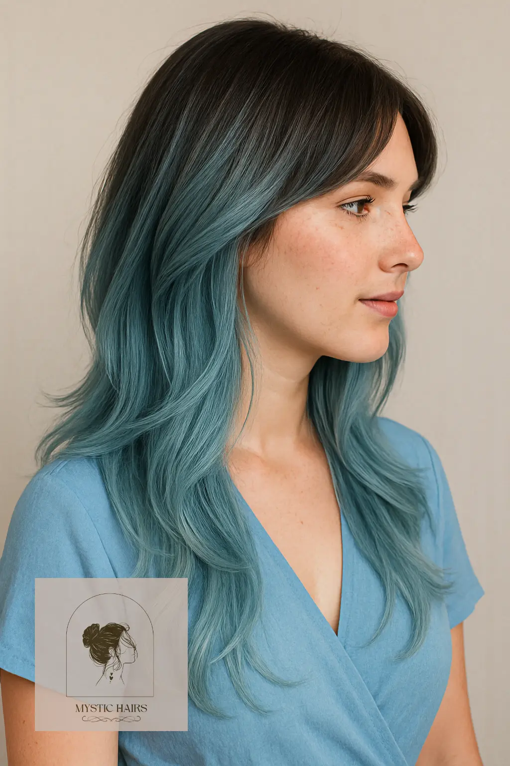 Soft Blue Ombre with Gentle Layers
