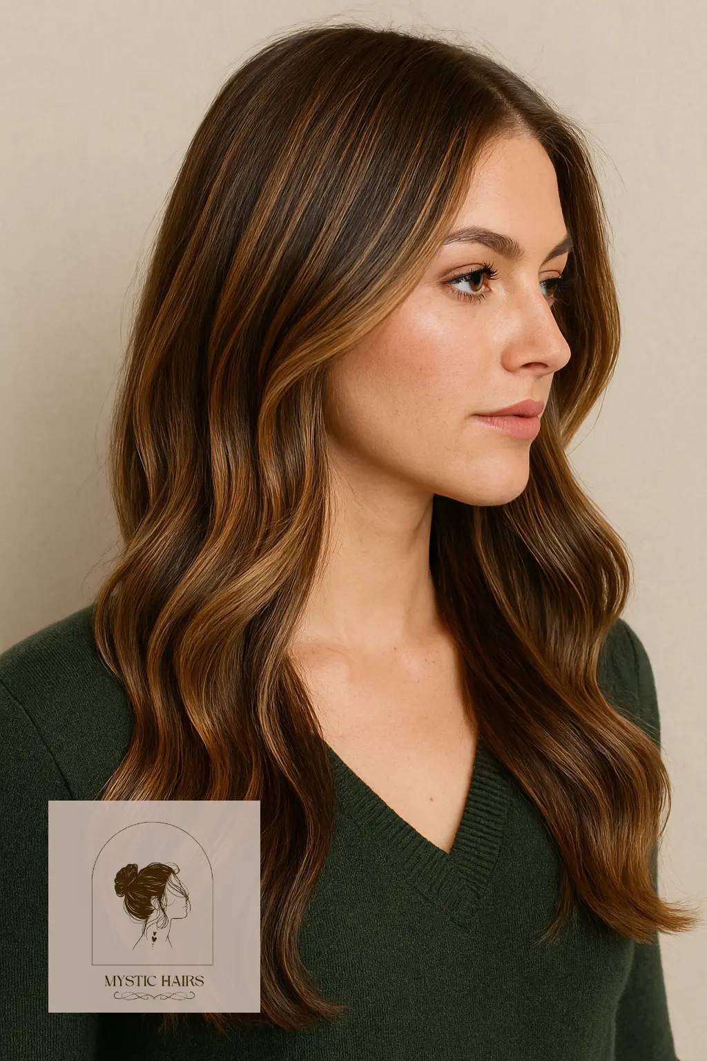 Soft Caramel Ribbons on Brown