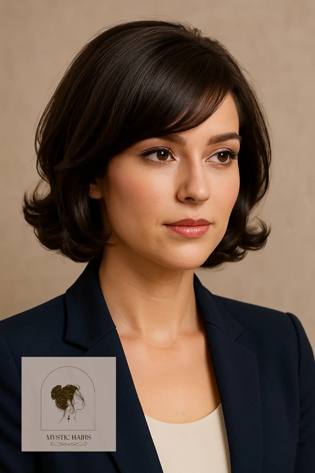 Soft Curled Ends with Side Bangs