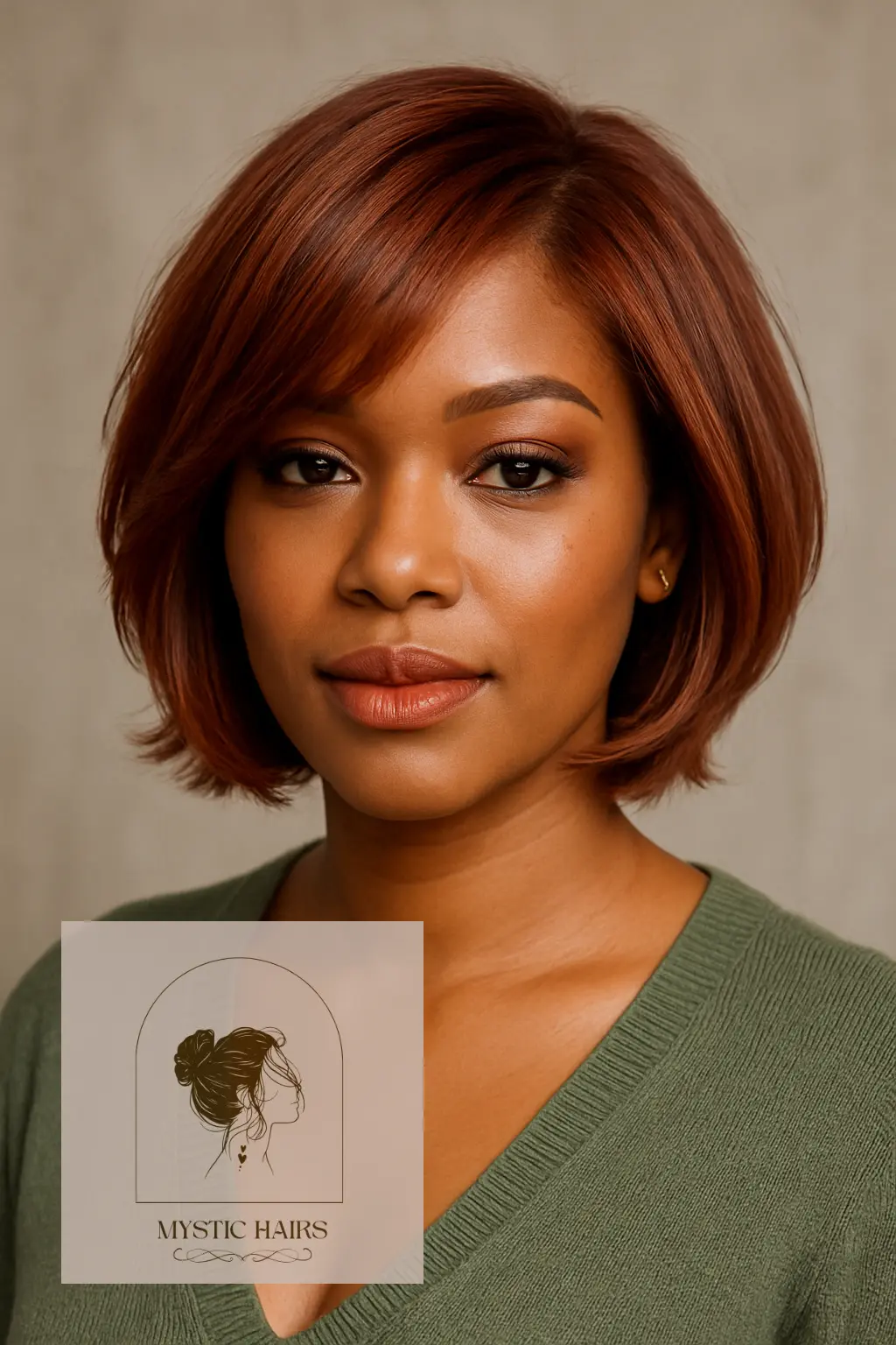 Soft Layered Bob with Auburn Tones