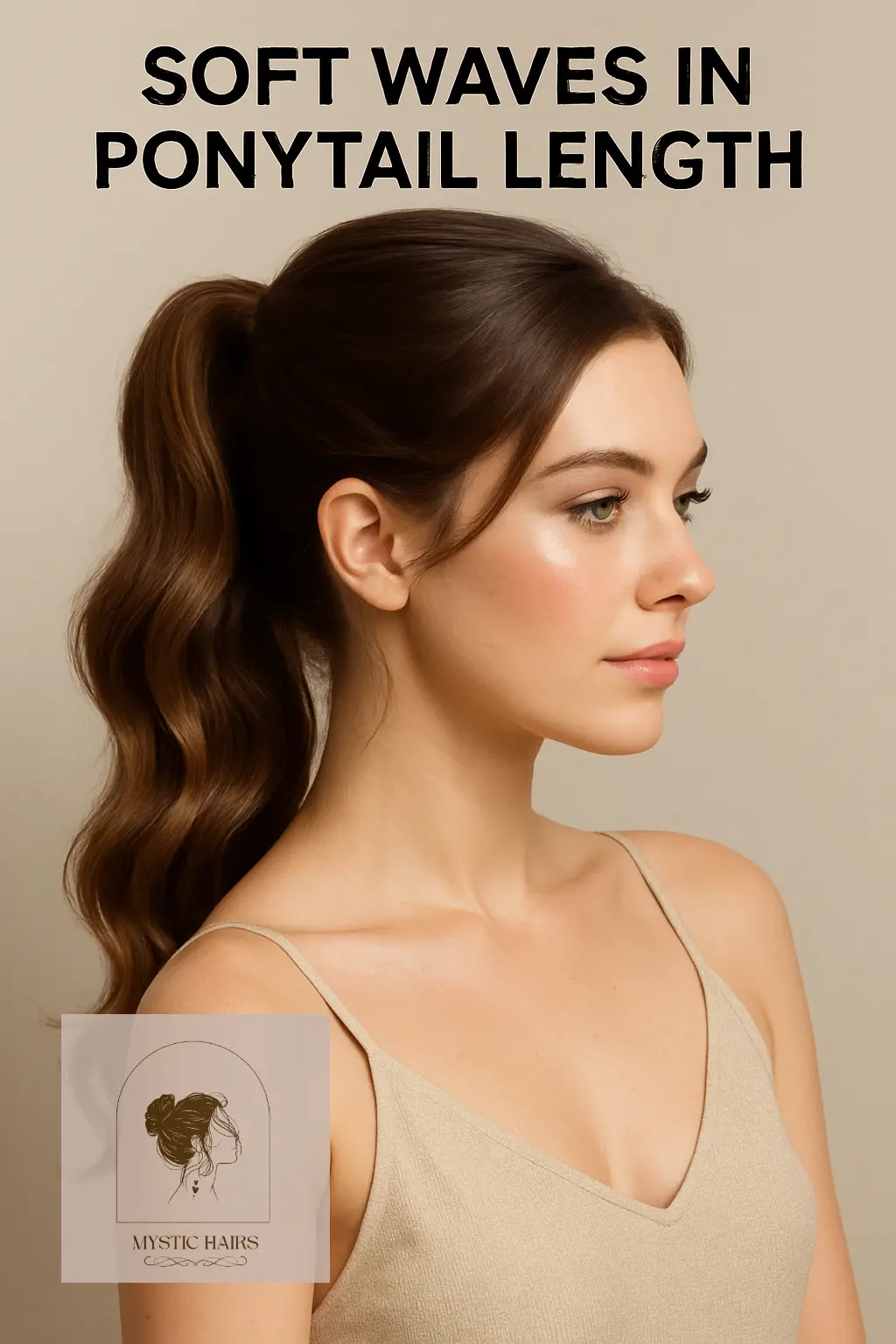 Soft Waves in Ponytail Length