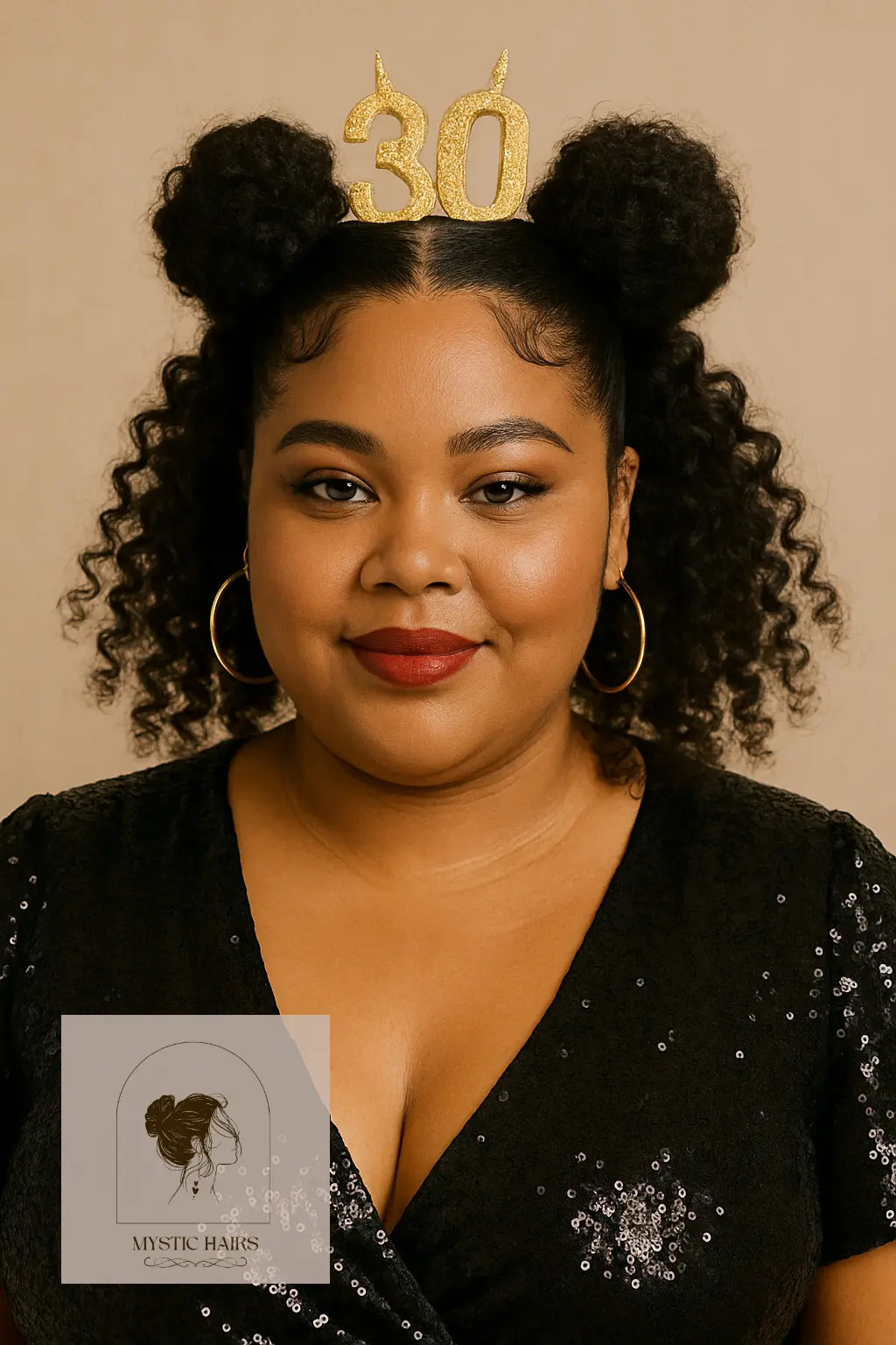Space Buns With Curly Ends