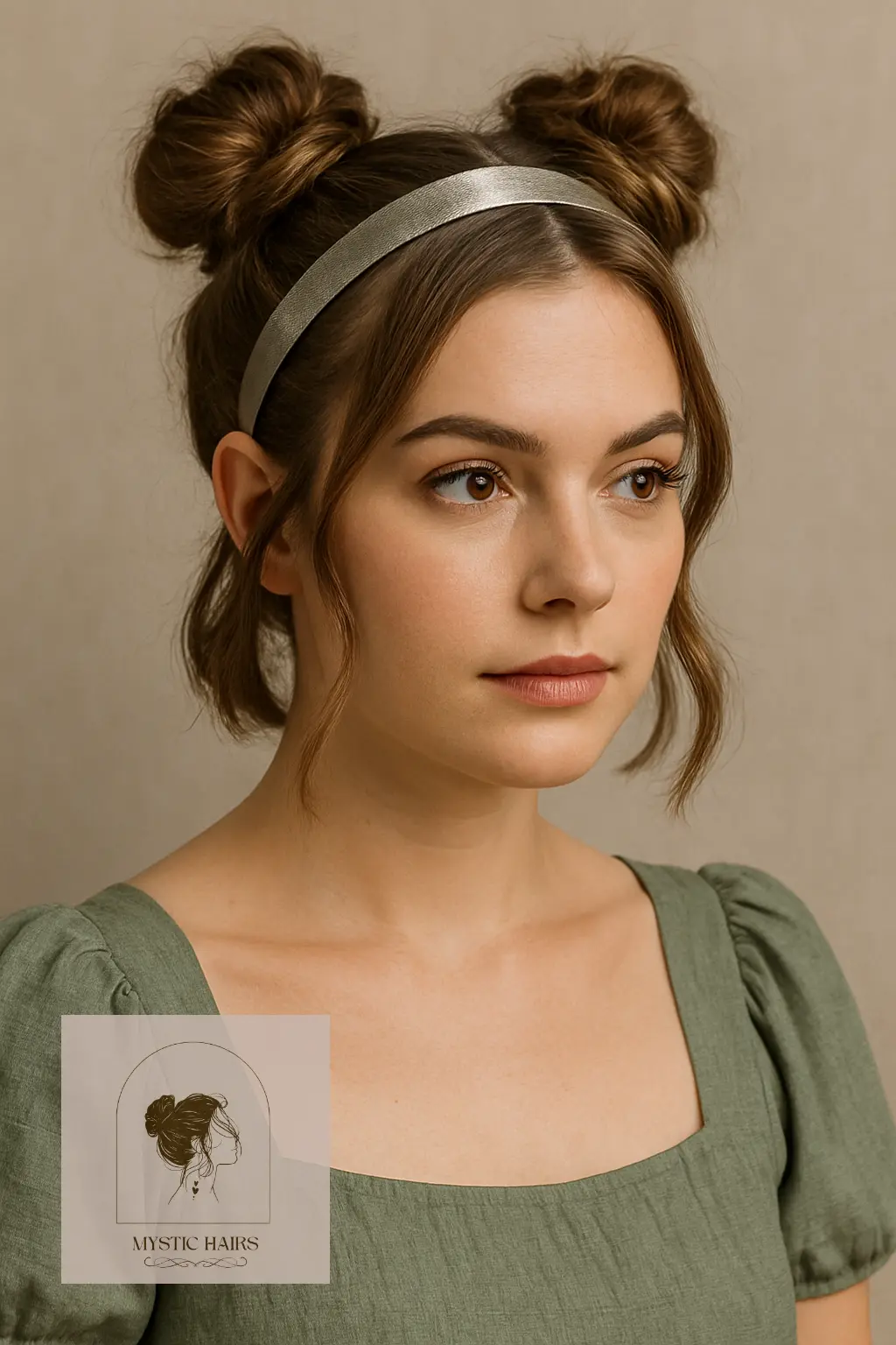 Space Buns with Metallic Headband