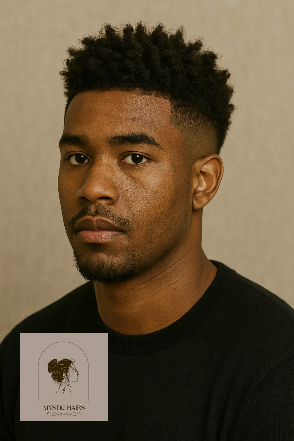 Sponge Curls with Low Fade