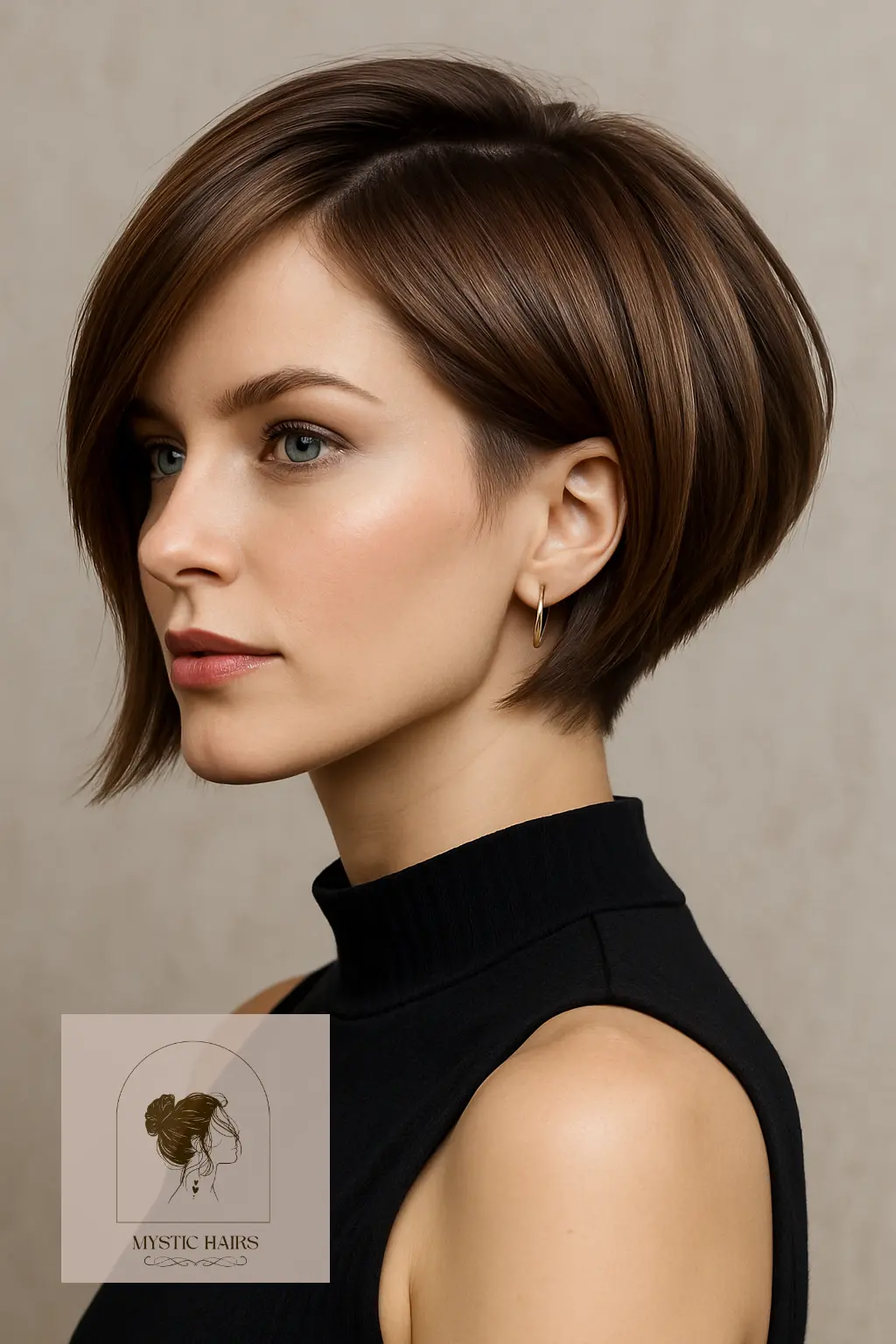 Stacked Bob with Undercut Detail