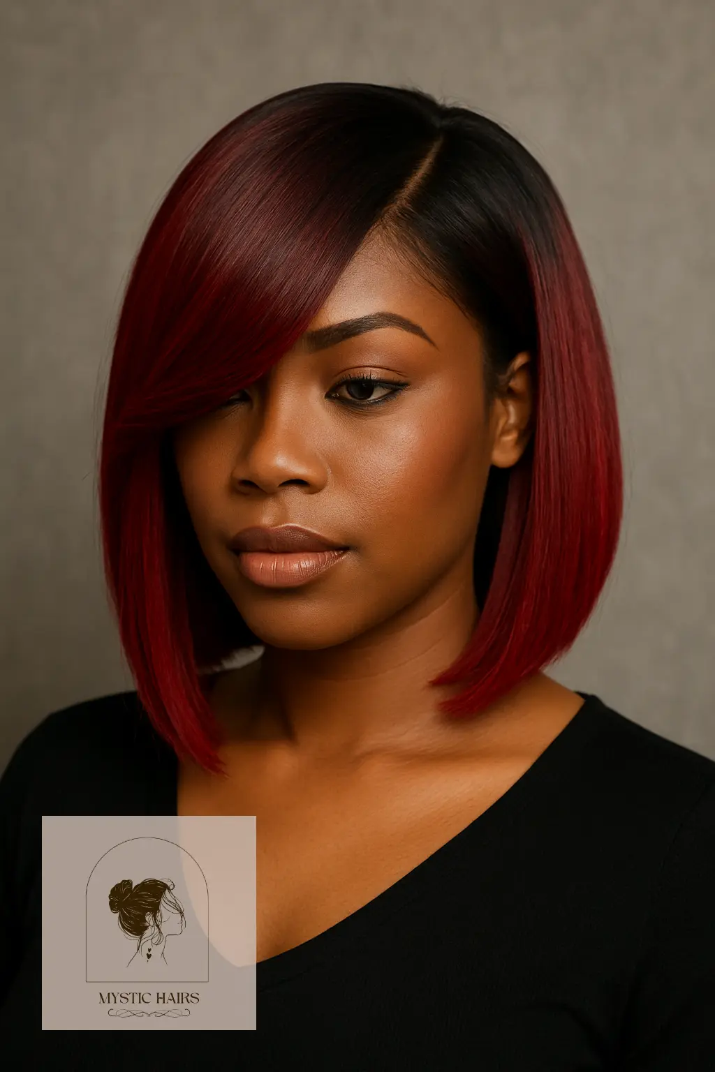 Straight Bob with Deep Side Bang