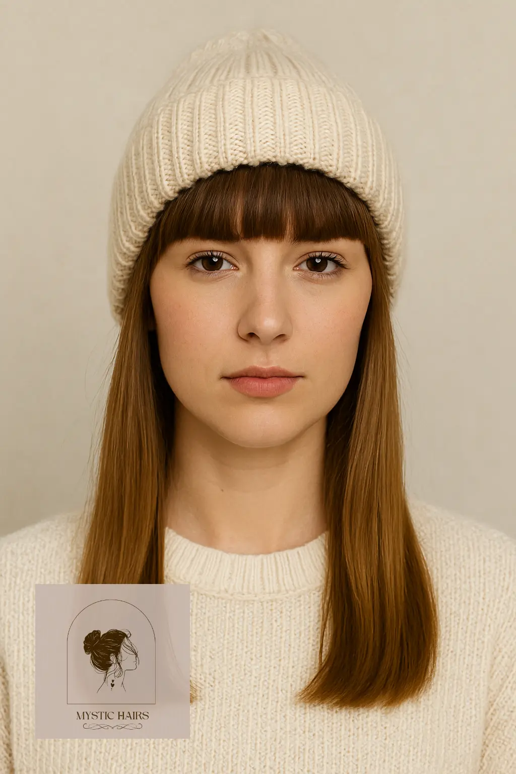 Straight Hair with Blunt Bangs