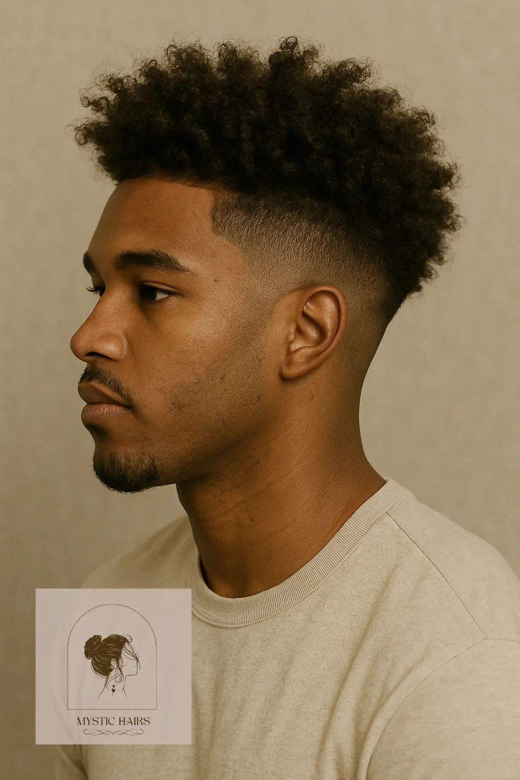 Taper Fade with Curly Blowout