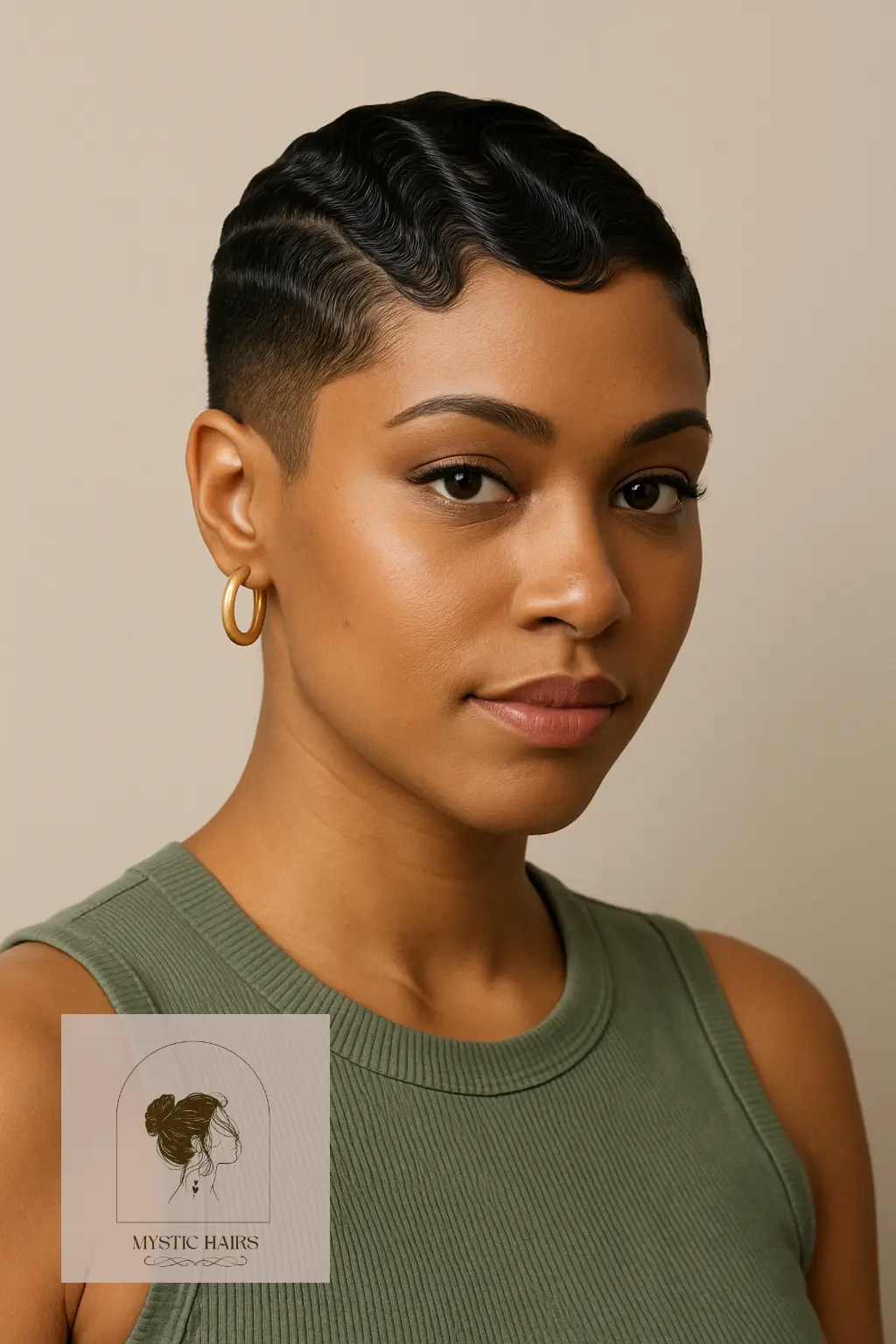 Tapered Cut With Finger Waves
