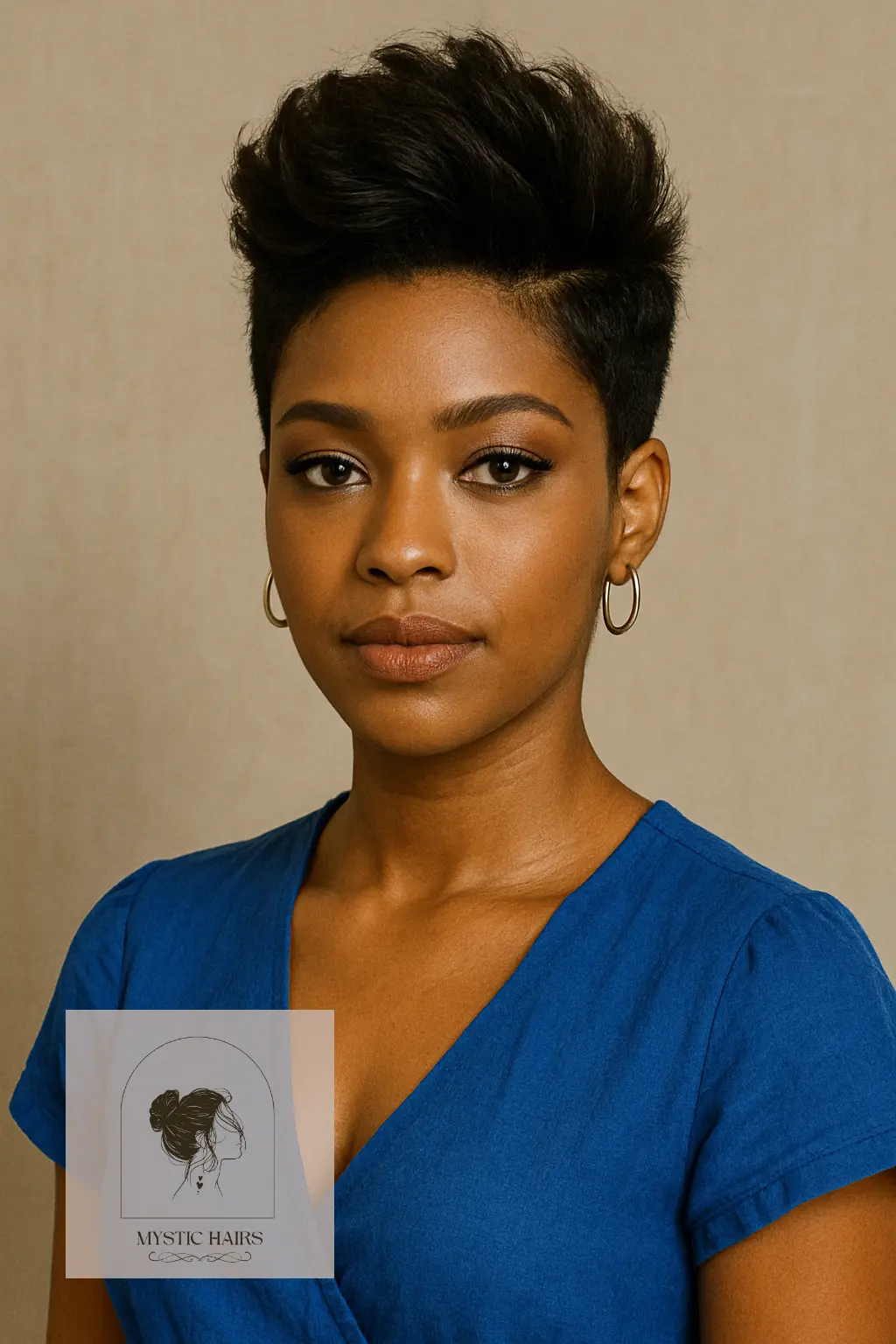 Tapered Cut with Crown Volume