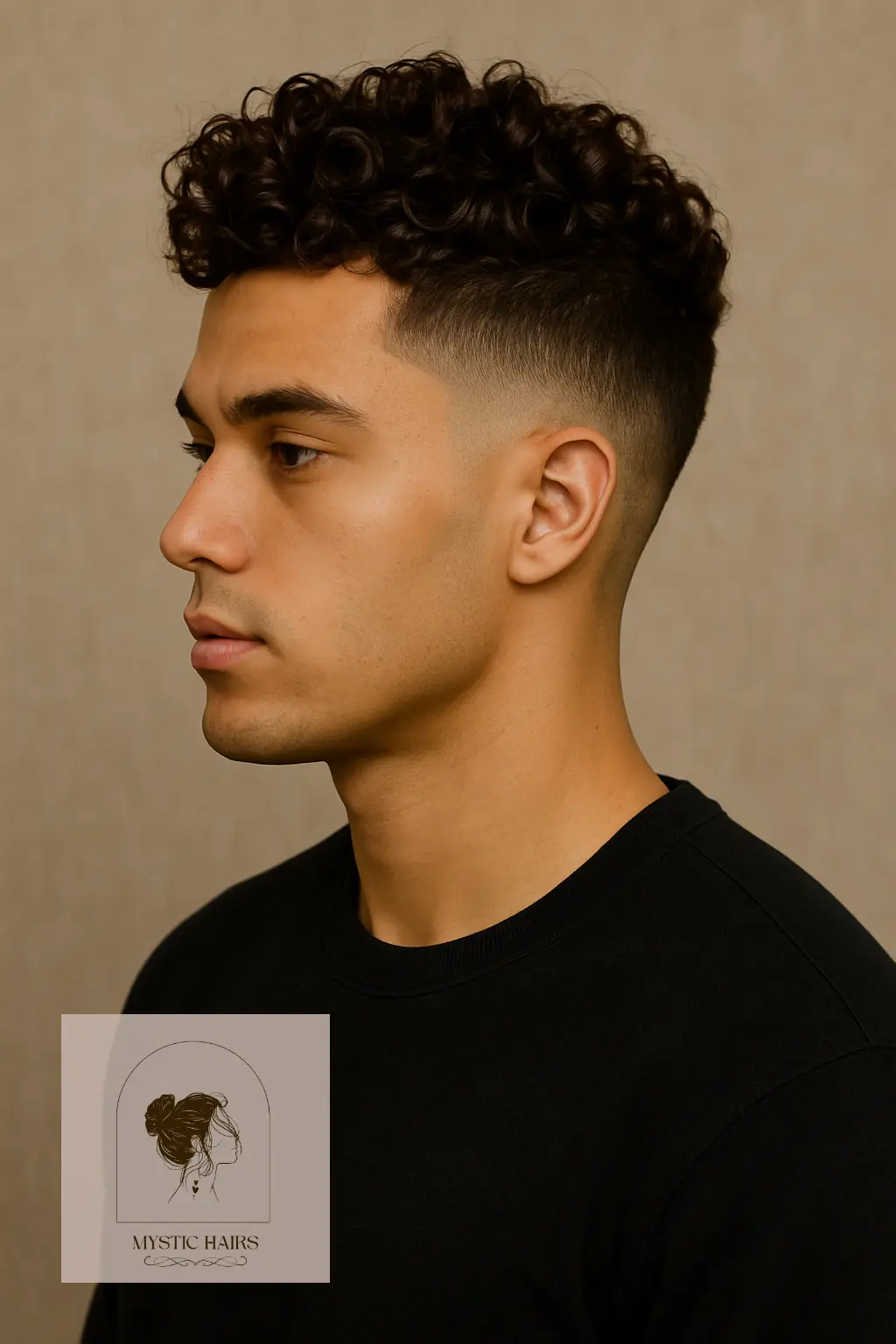 Temple Fade with Sculpted Curls