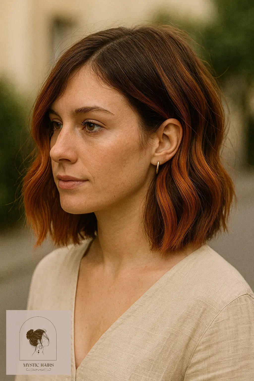 Textured Lob with Burnt Orange Ribbons