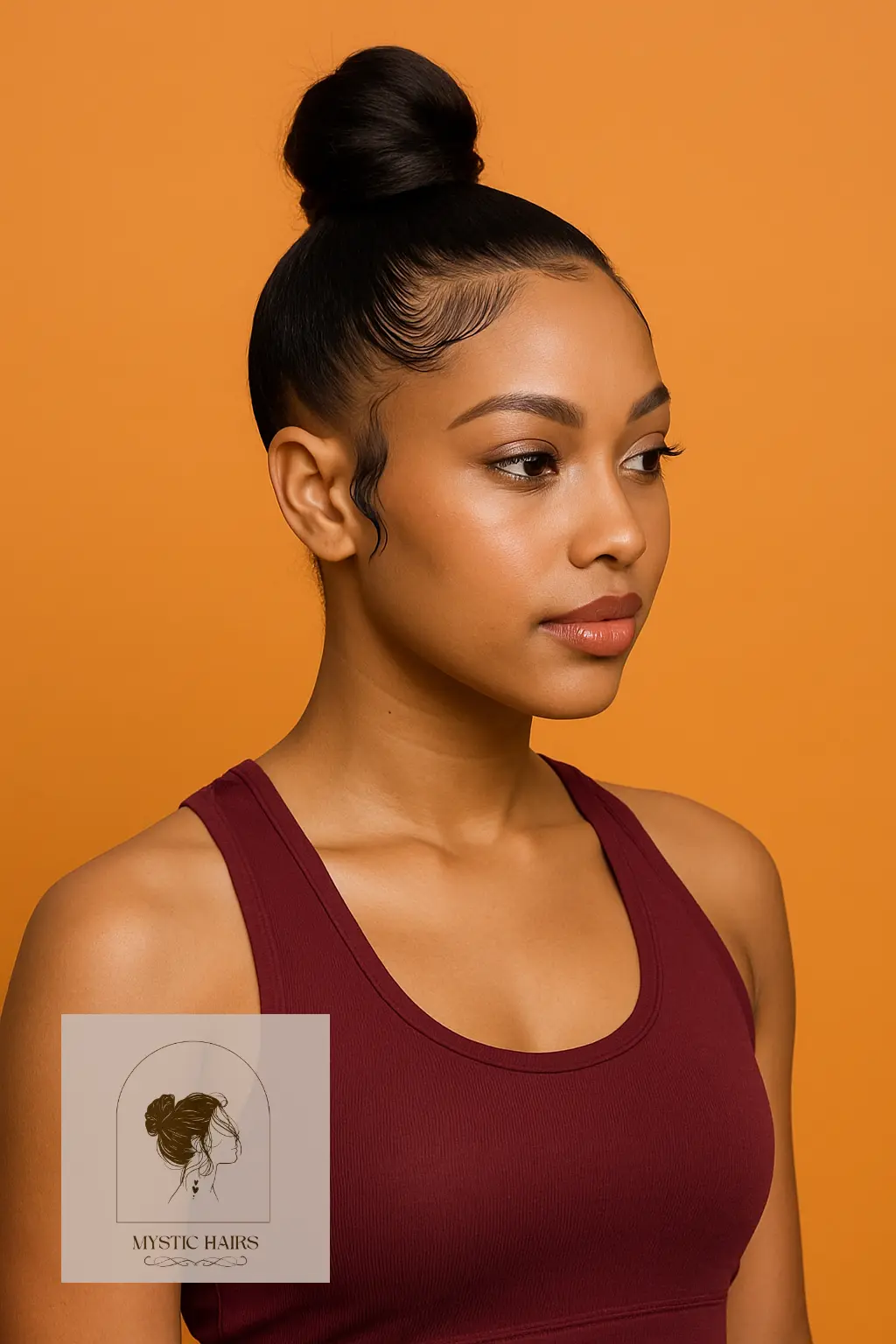 Top Knot Bun with Laid Edges