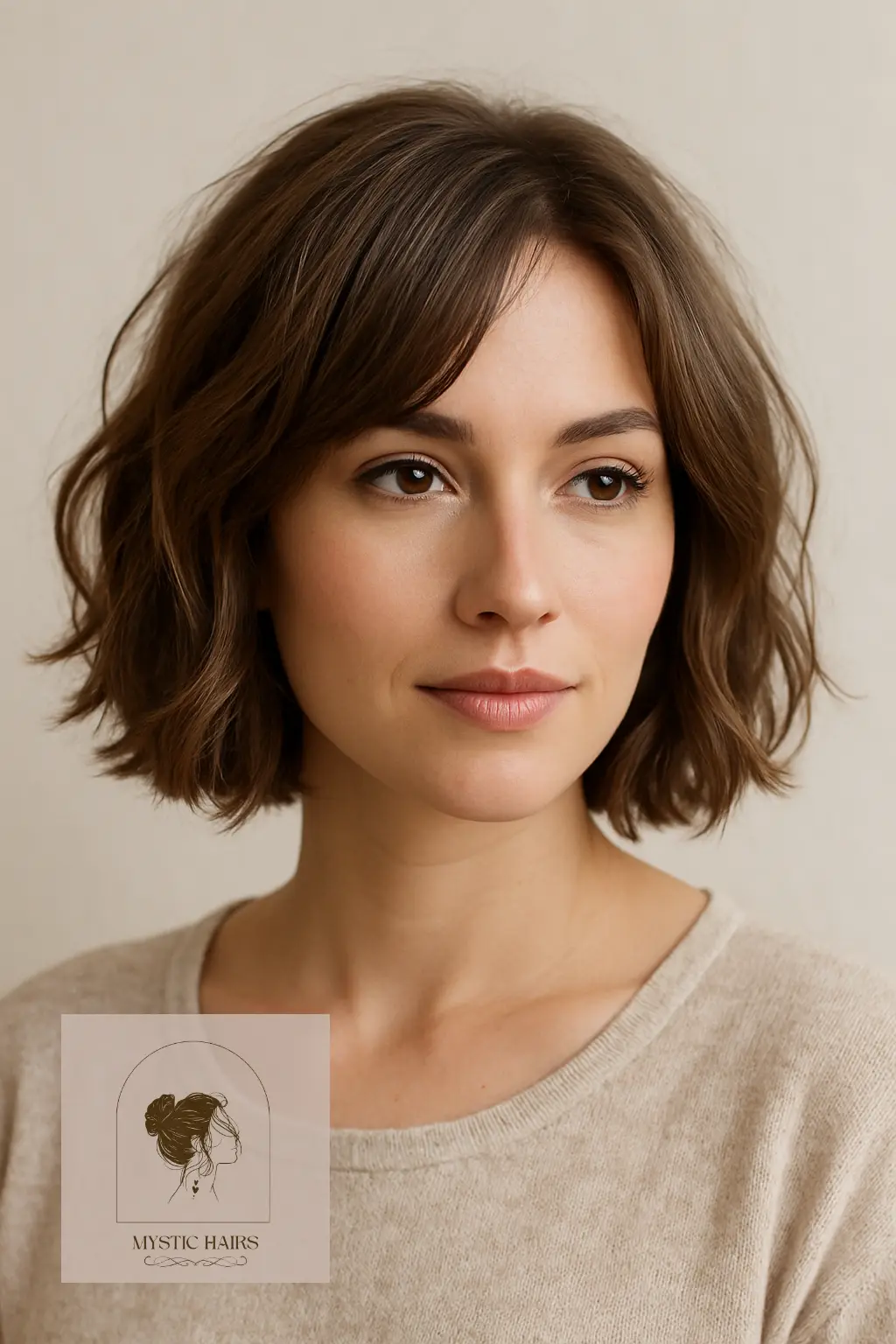 Tousled Bob with Loose, Casual Waves