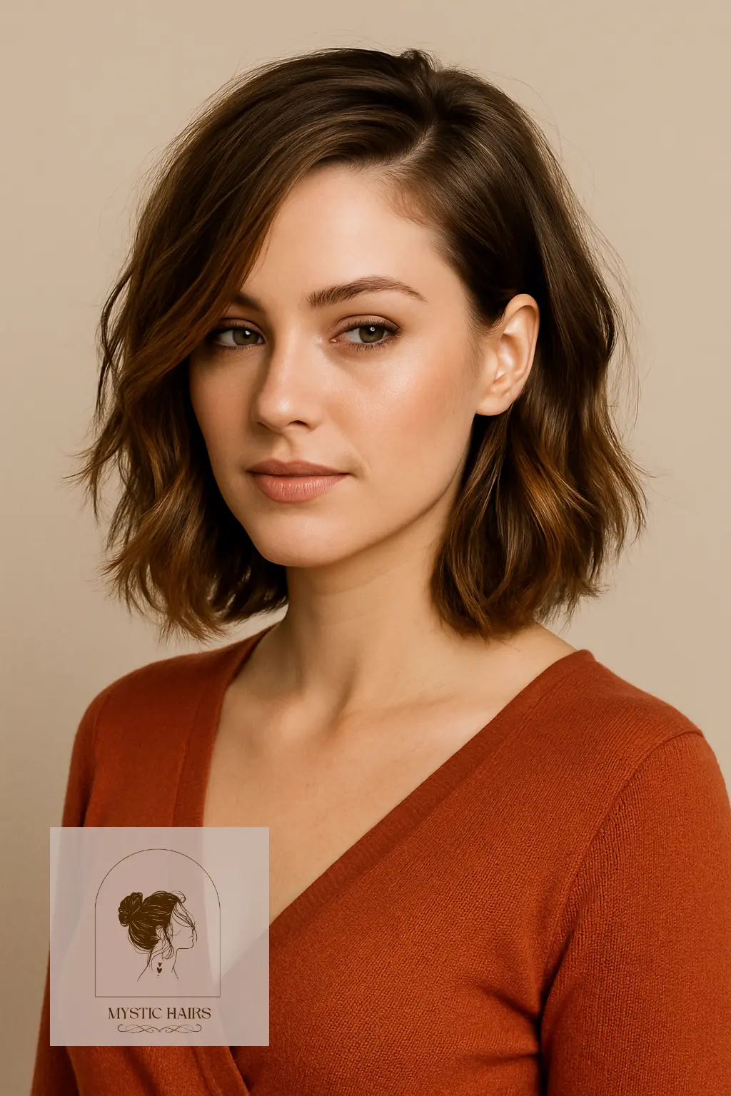 Tousled Lob With Deep Side Part