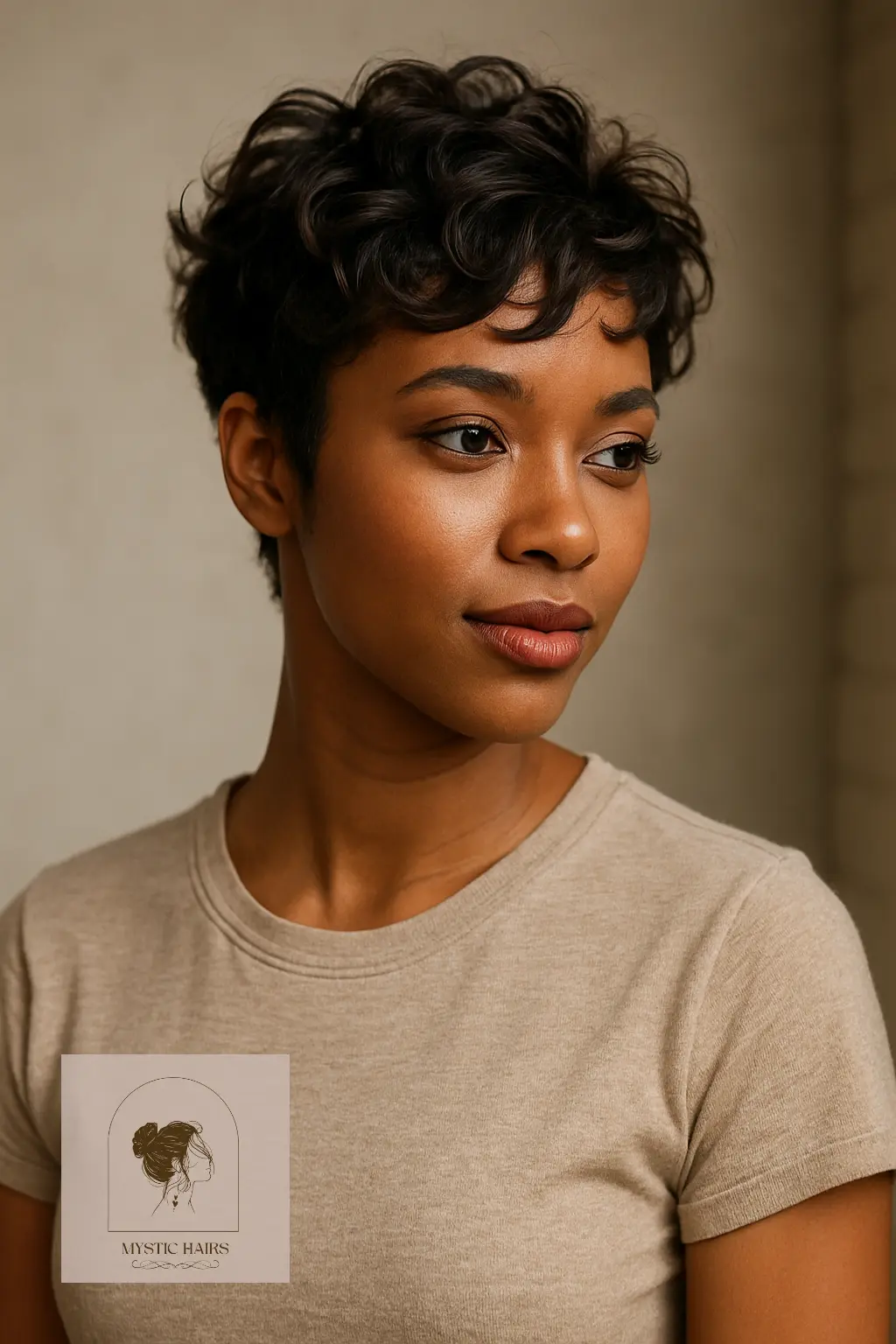Tousled Pixie with Soft Curls