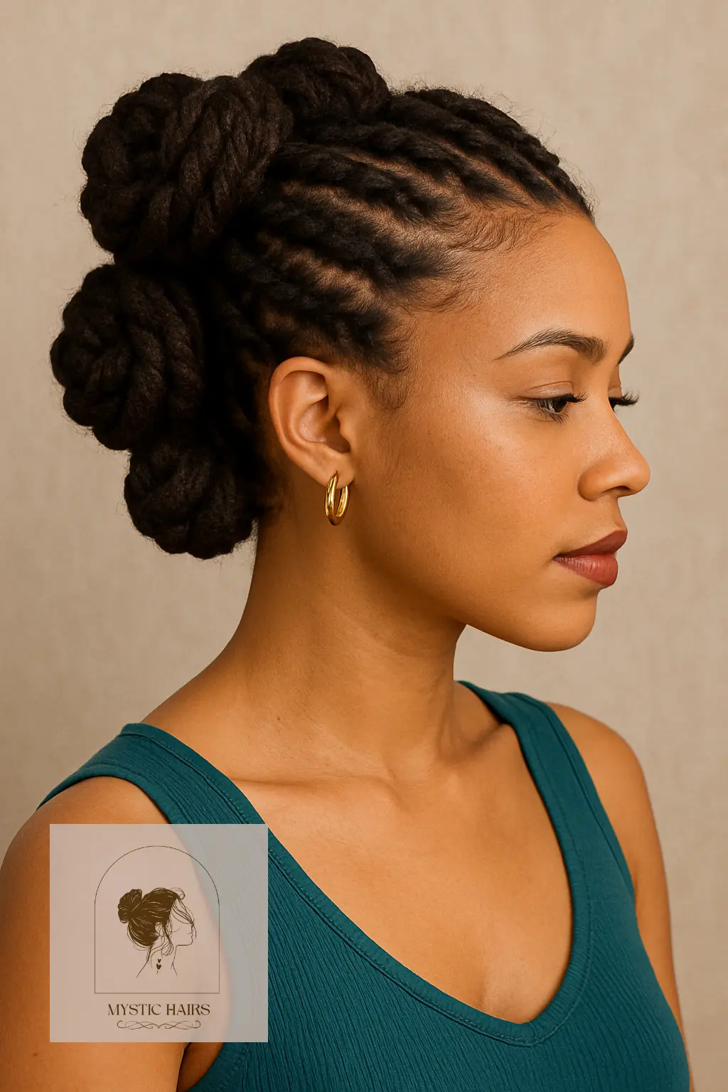 Triple Twisted Bun Updo