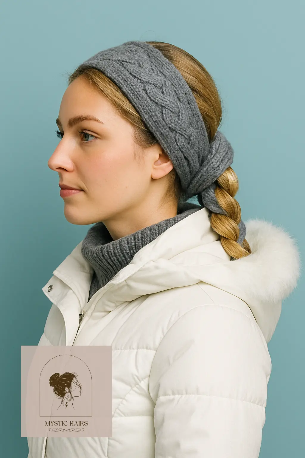 Tucked-In Braided Scarf Wrap