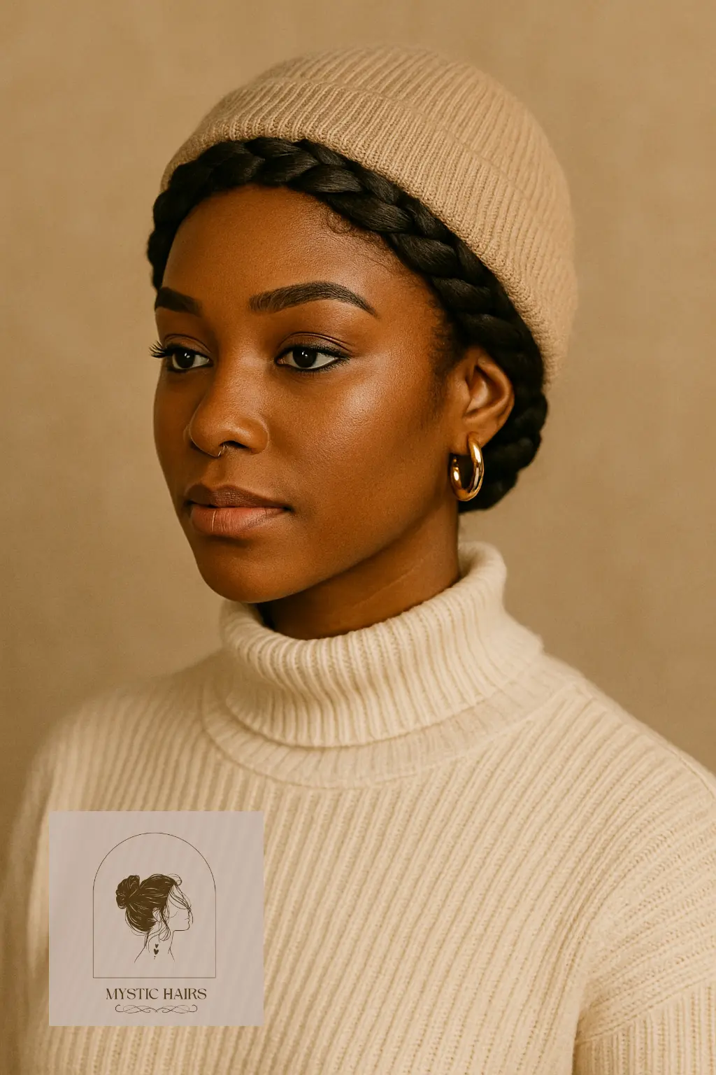 Tucked-In Halo Braid Style