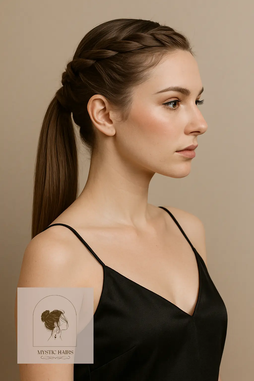 Twisted Crown Into Sleek Ponytail