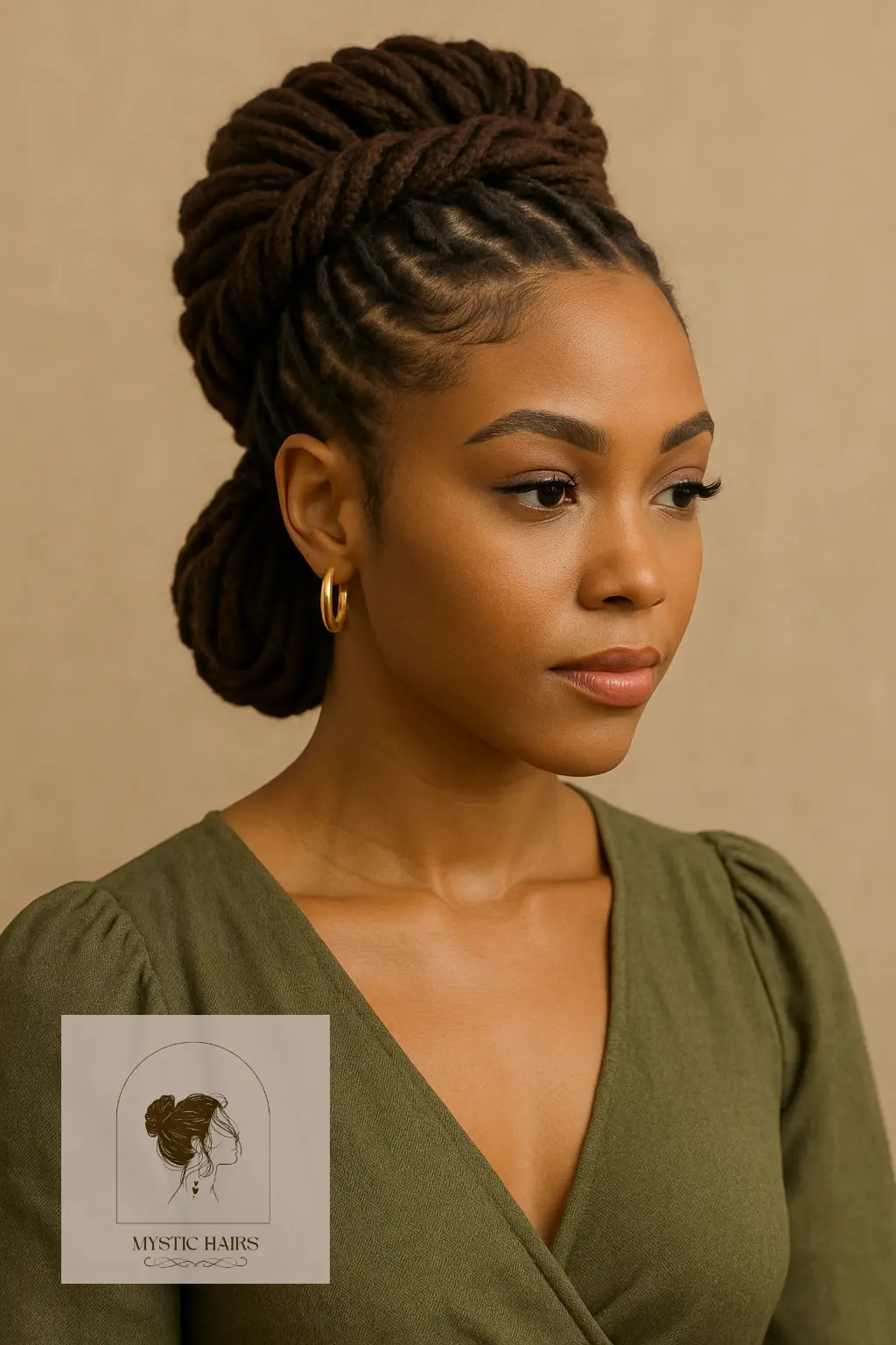 Twisted Crown Loc Updo