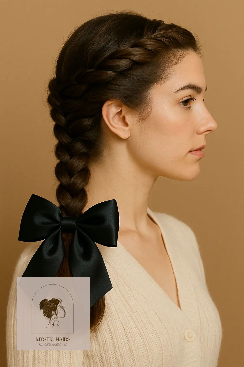 Twisted Crown with Satin Bow Back