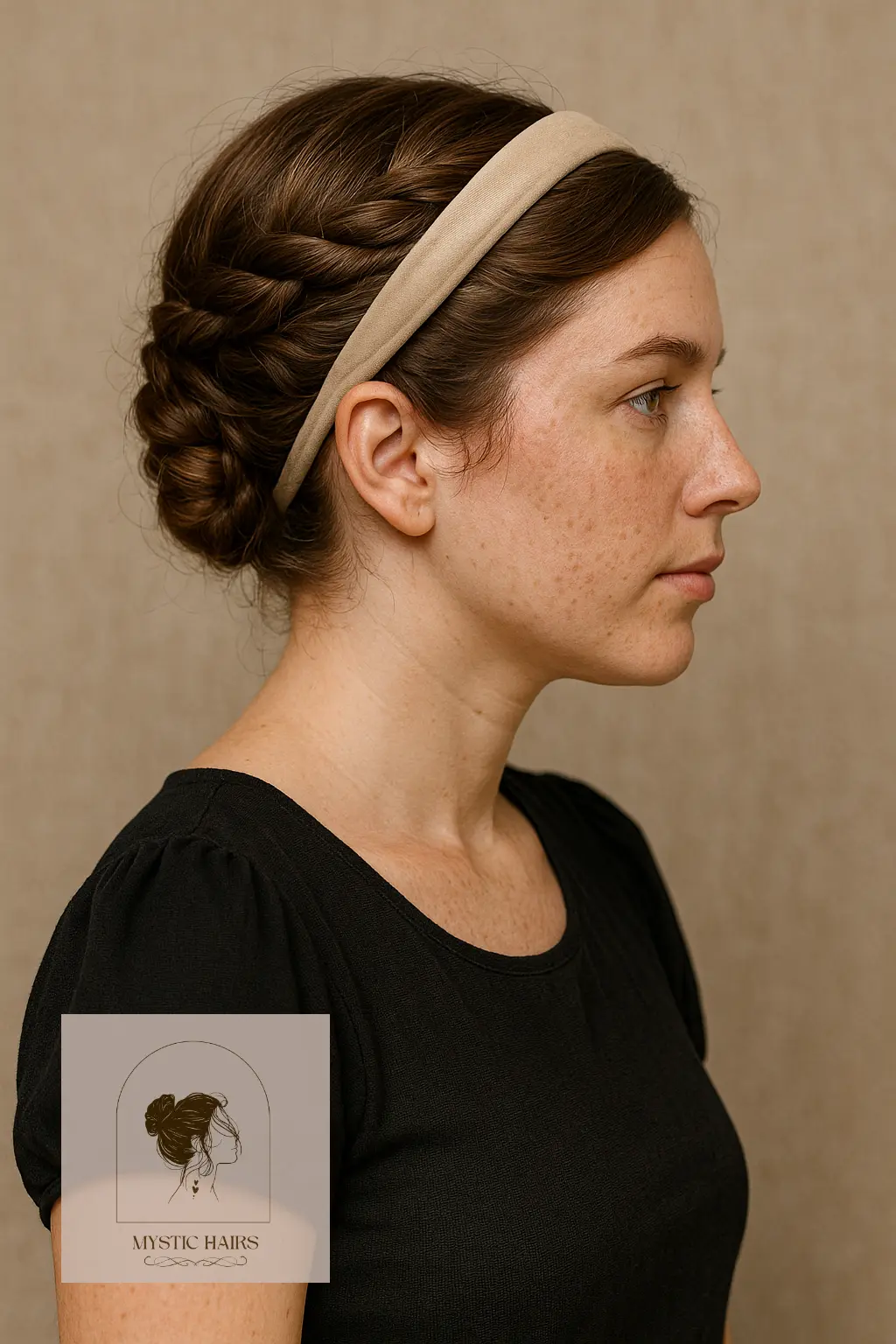 Twisted Halo Braid with Neutral Headband
