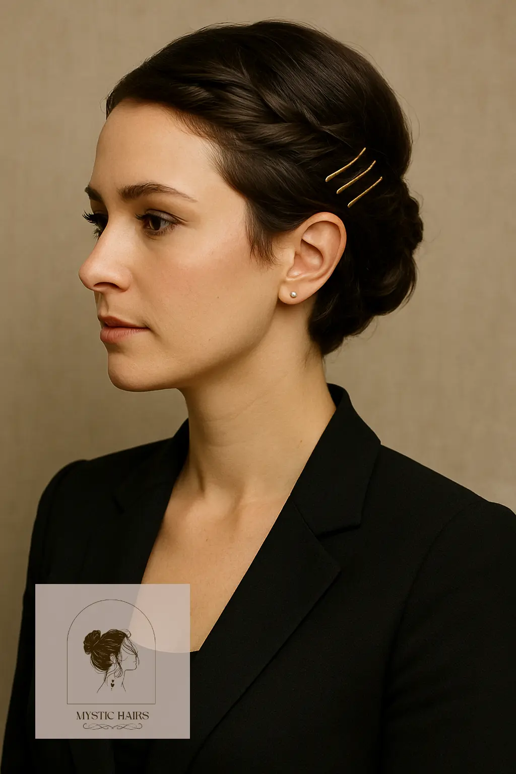 Twisted Halo with Bobby Pins