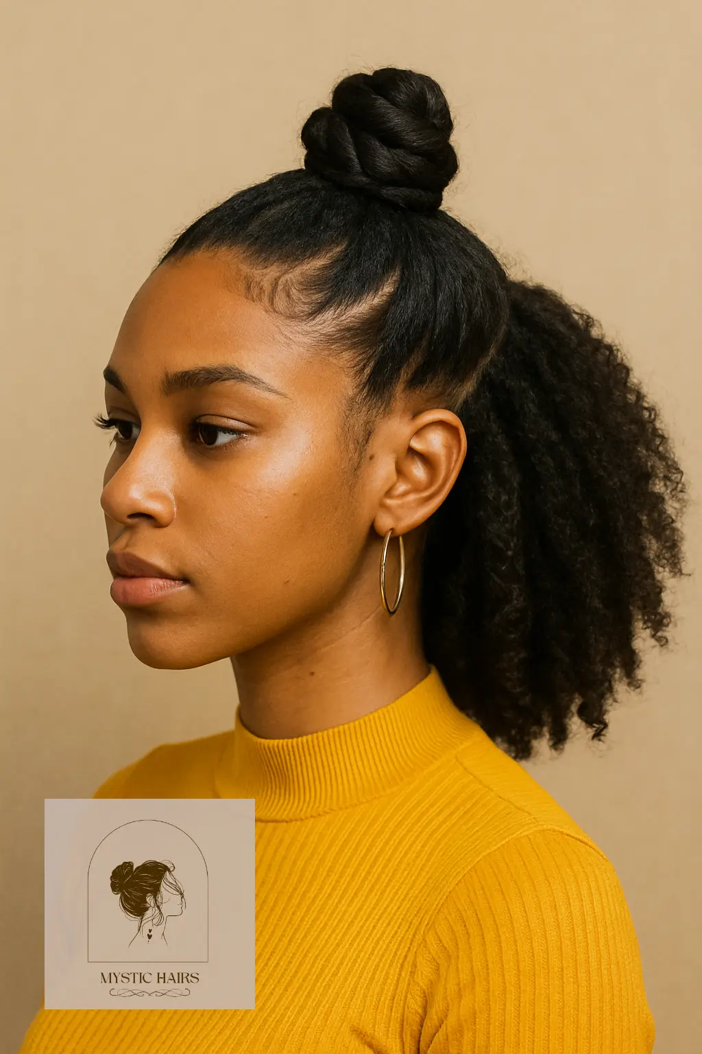 Twisted Top Knot with Free Back