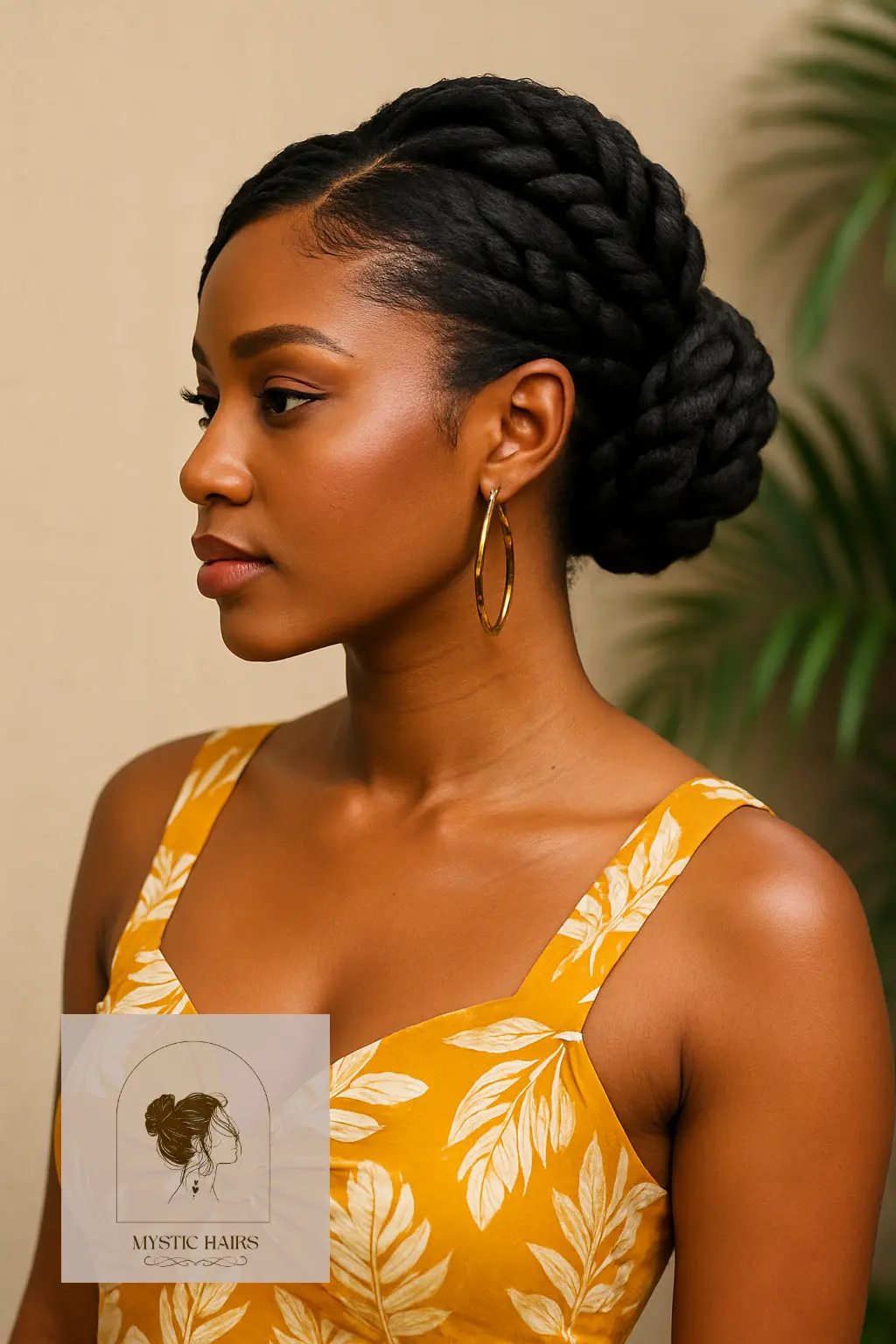 Twisted Updo With Side Part