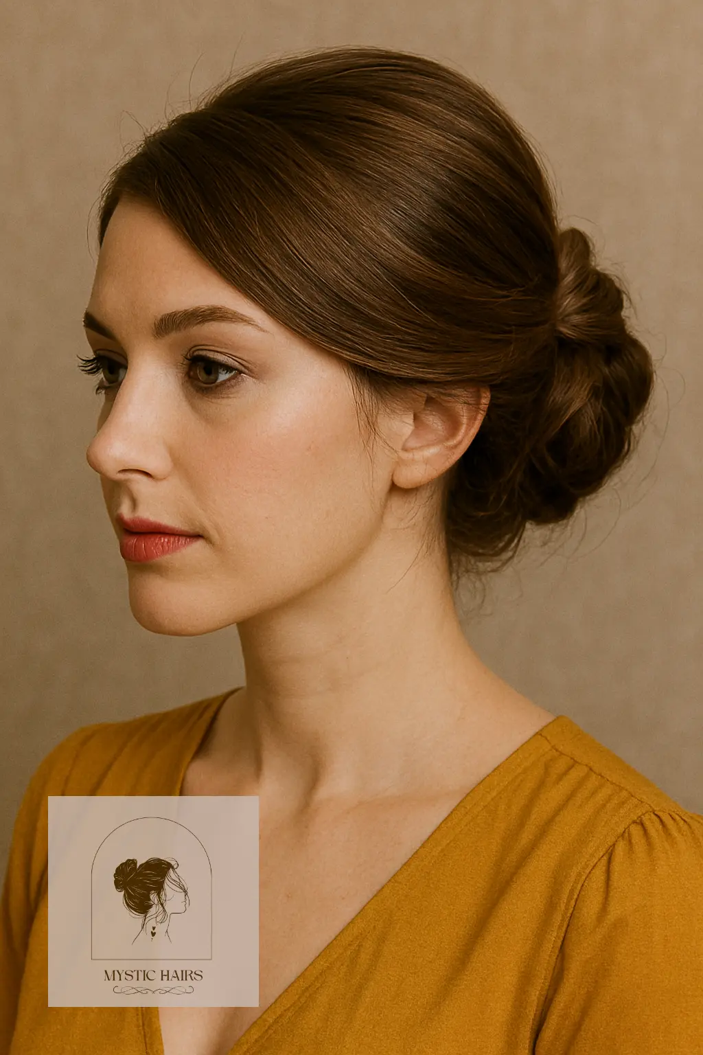 Twisted Updo With Side Part