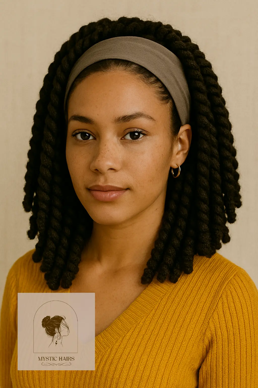 Twists Styled With Wide Headband
