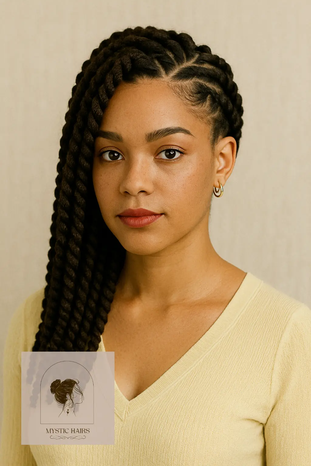 Twists With Criss-Cross Cornrow Base