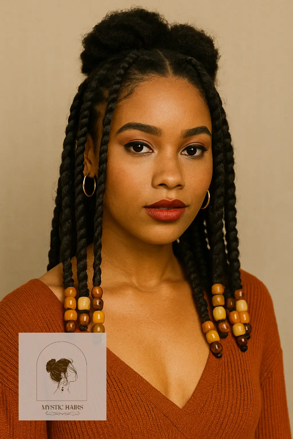 Two-Strand Twists with Beads
