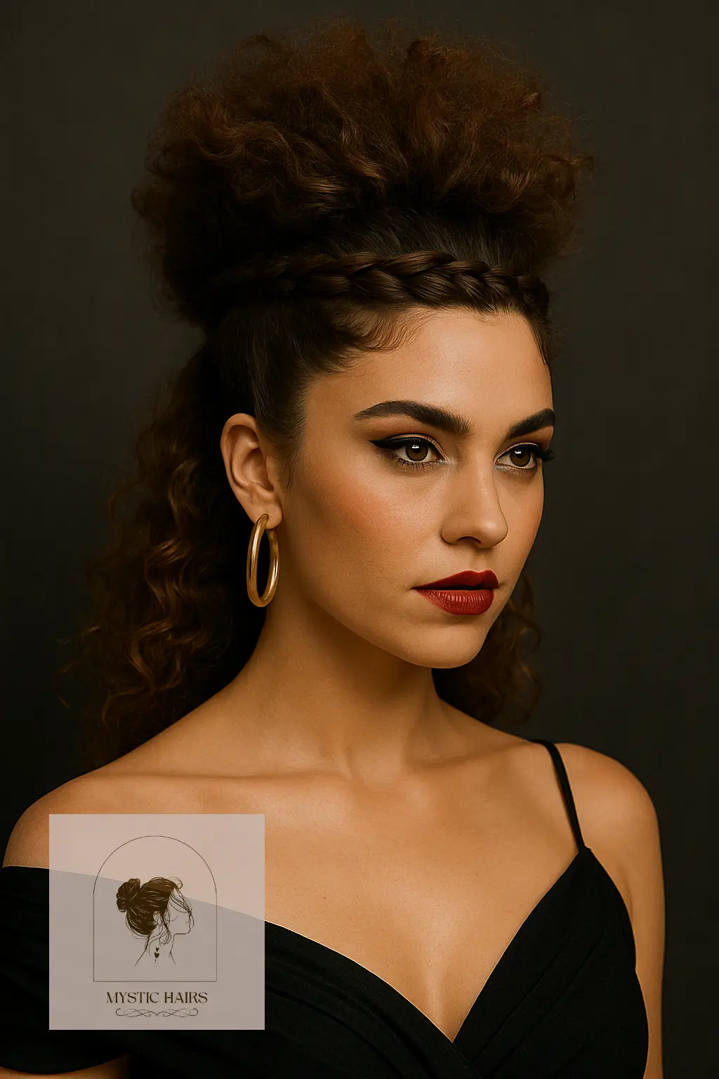Voluminous Crown with Braided Band