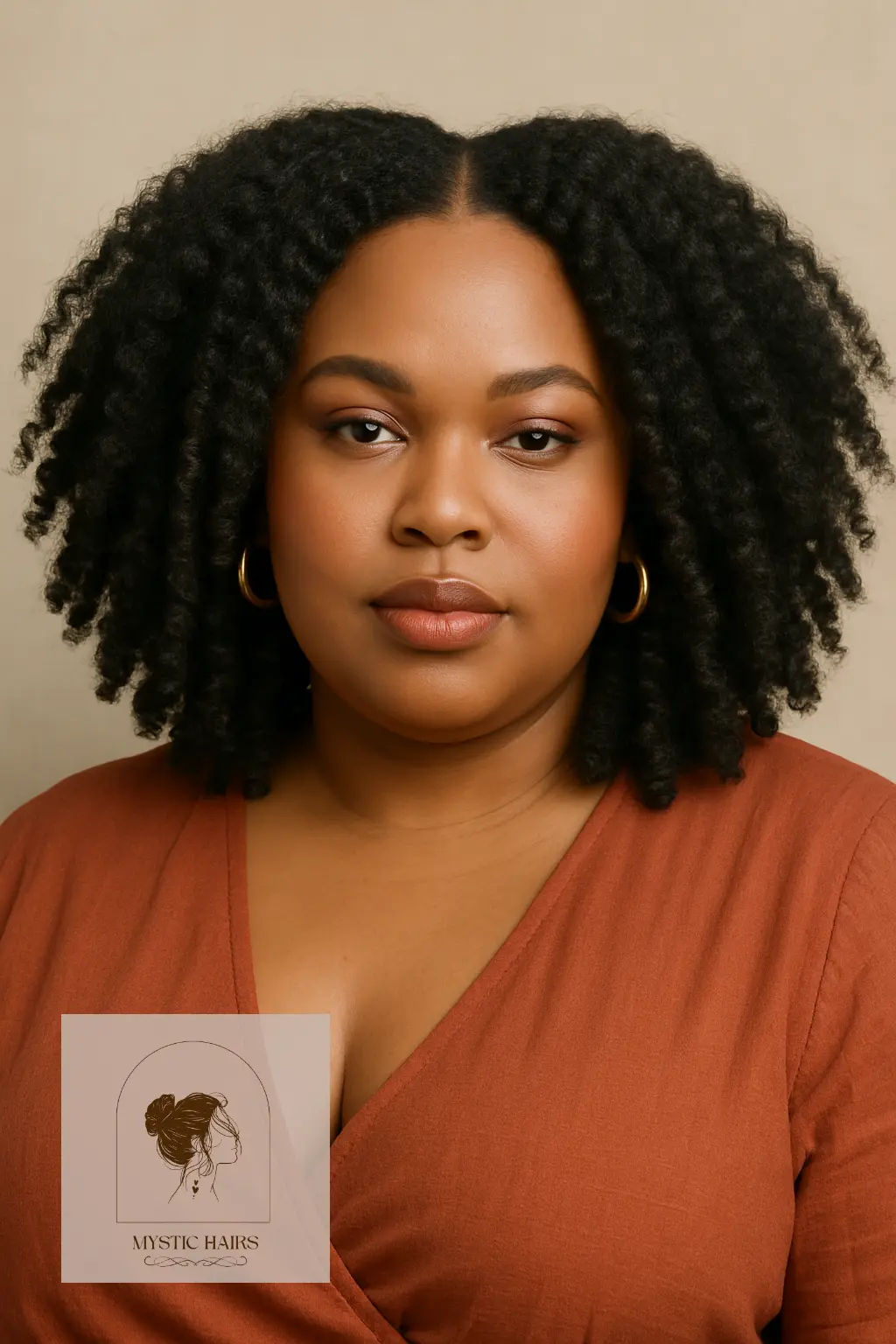Voluminous Twist-Out With Middle Part