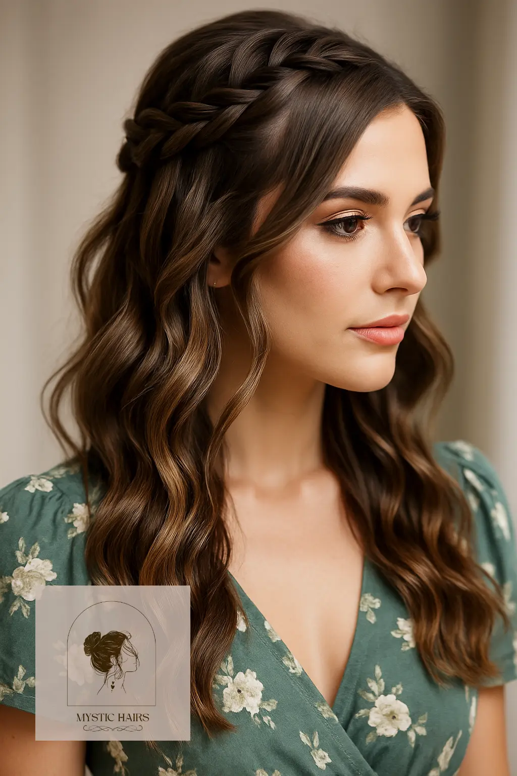 Waterfall Braid With Loose Waves
