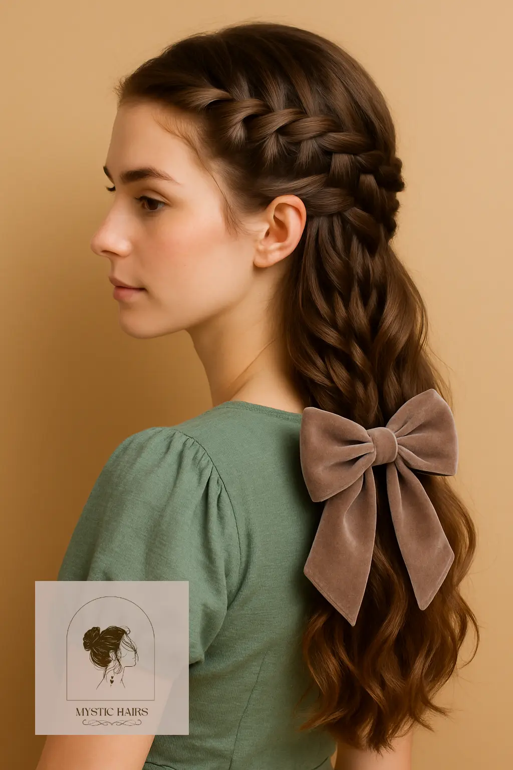 Waterfall Braid with Bow Tie Finish