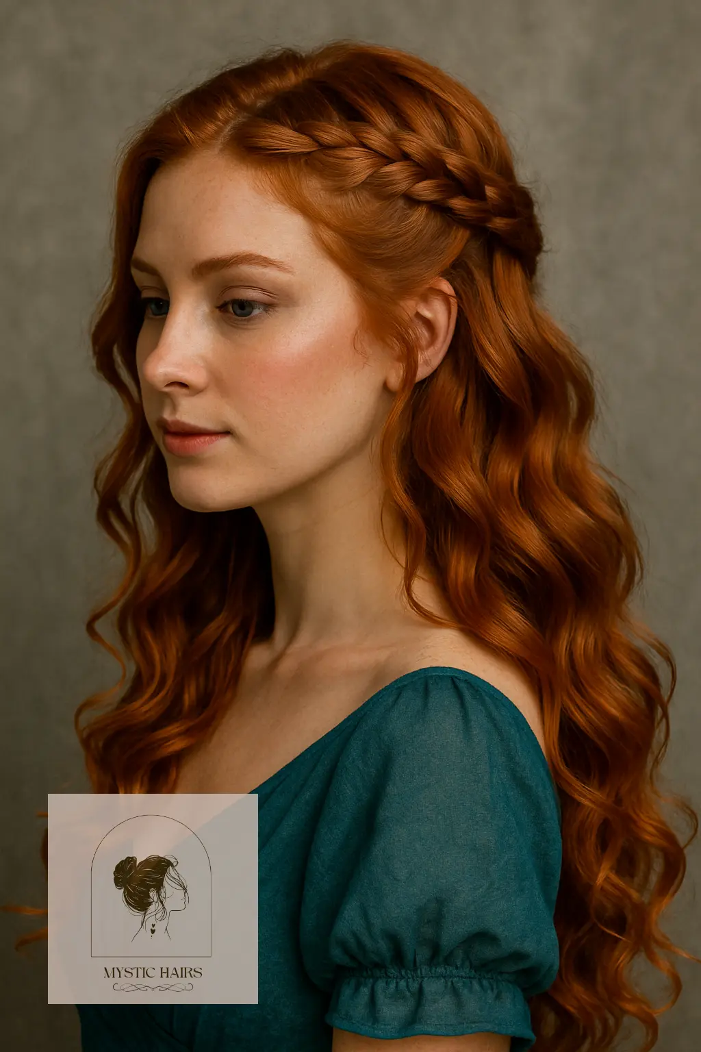 Waterfall Braid with Soft Curls