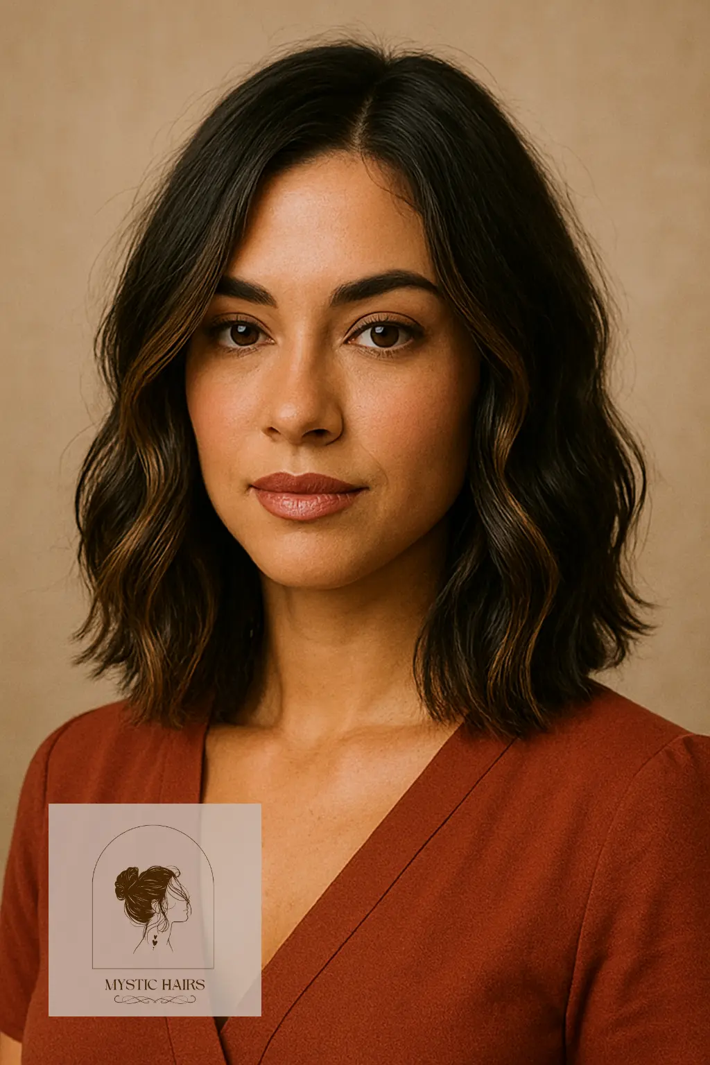 Wavy Lob With Shadow Root