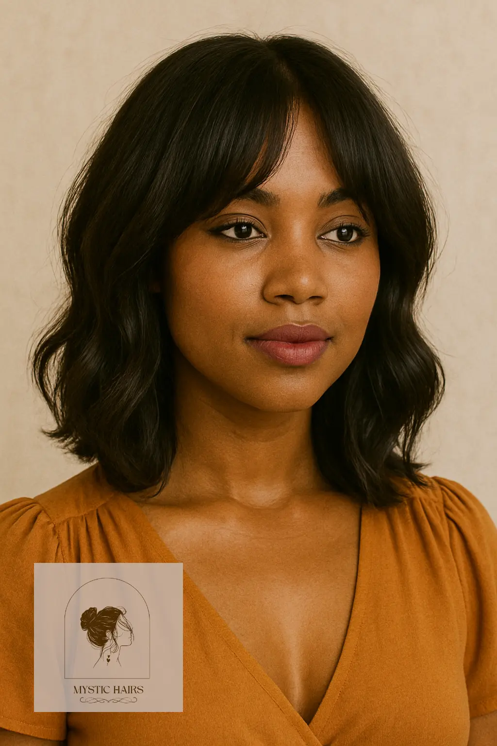 Wavy Lob with Curtain Bangs