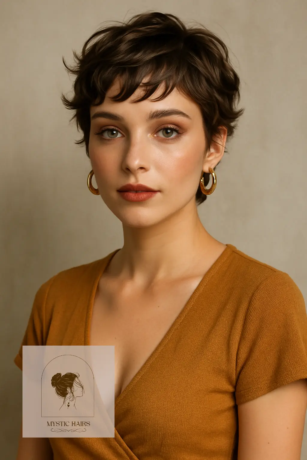Wavy Pixie Cut with Choppy Bangs