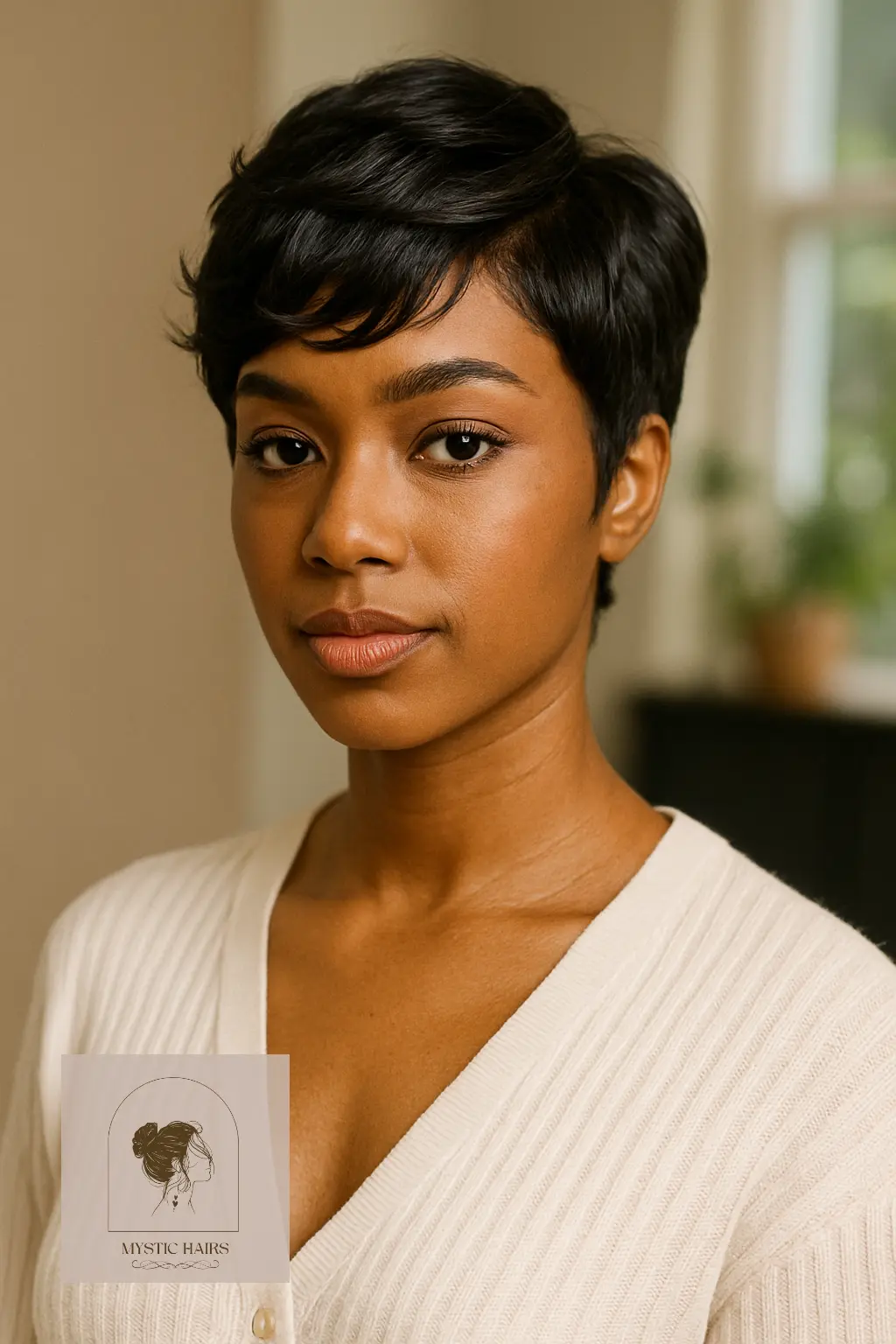 Wavy Pixie with Feathered Ends