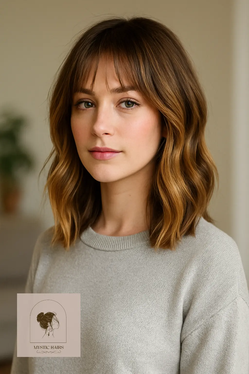 Wispy Bangs with Balayage Blending