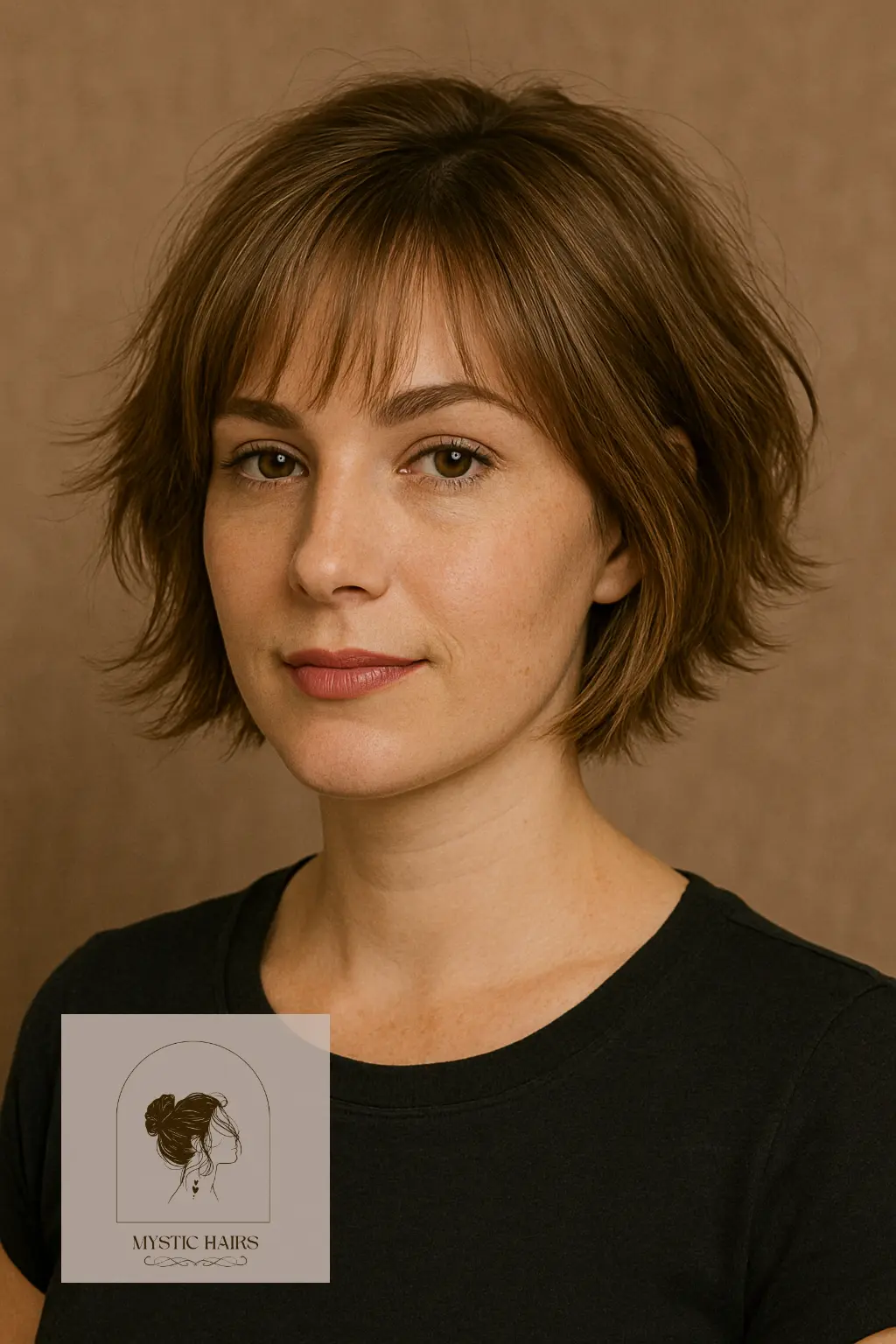 Wispy Stacked Bob with Bangs
